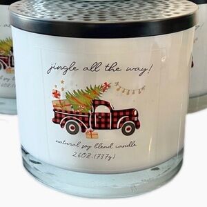 NWT! 🛻 Scentsational Jumbo Candle 26oz 3 Wick Red Truck Candle-PEPPERMINT